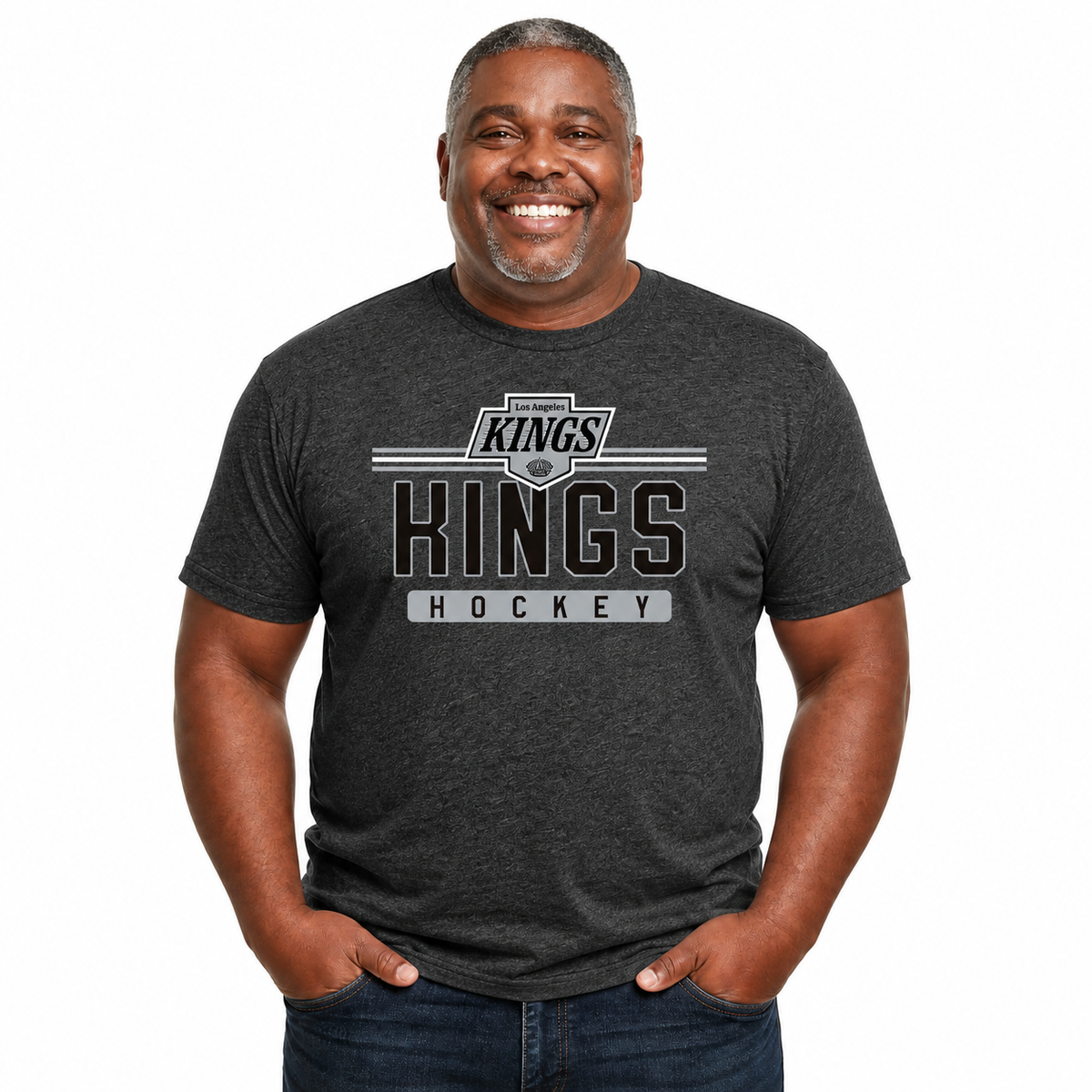 Los Angeles Kings T-Shirt NHL Heather Charcoal - Charcoal