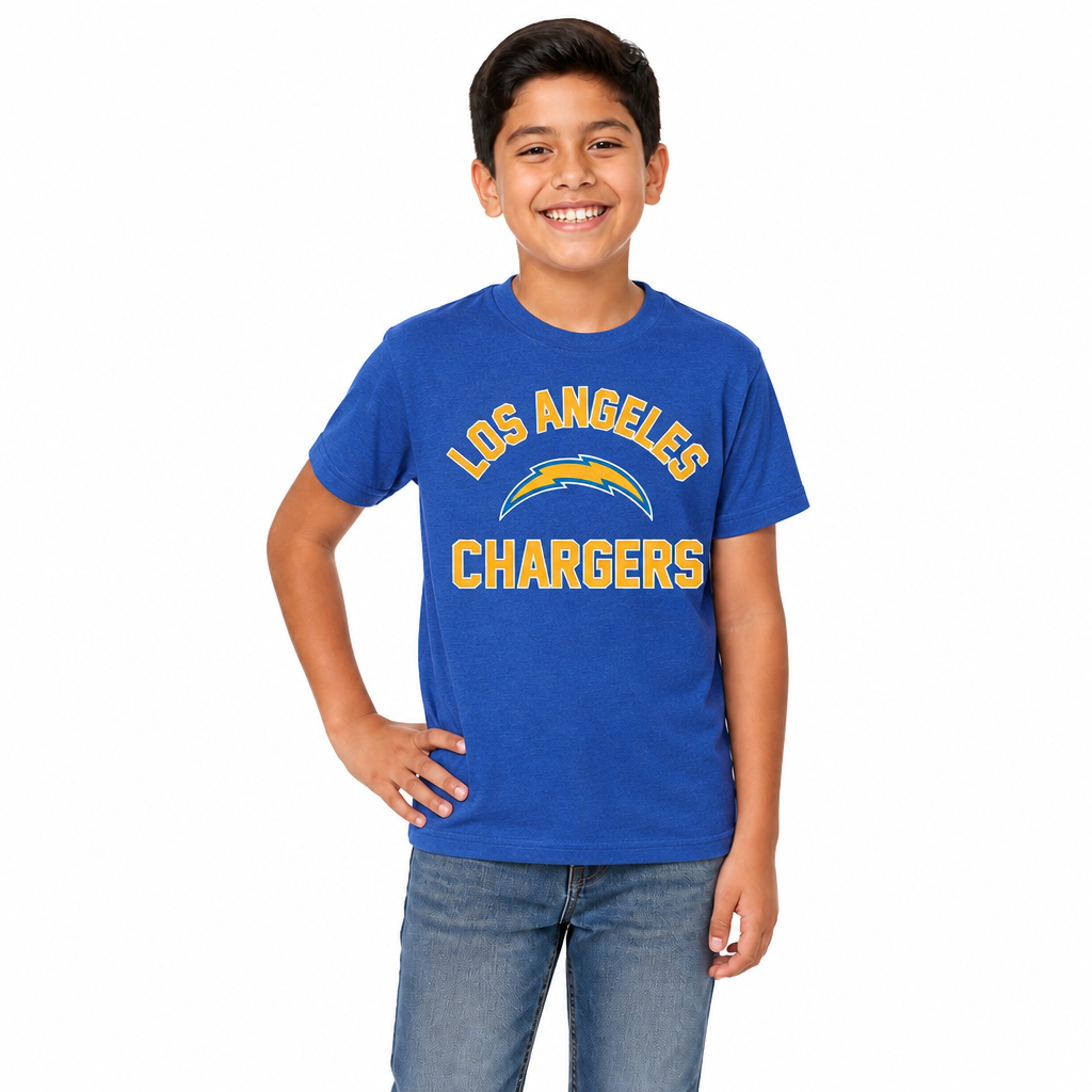 Los Angeles Chargers  Youth NFL T-Shirt Football Fan Tee Boys Girls - Royal