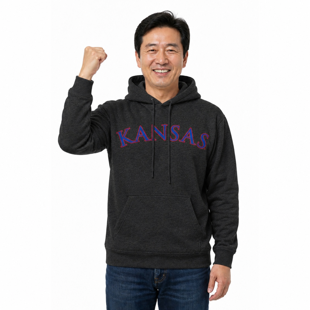 Kansas Jayhawks NCAA Fan Hoodie Sweatshirt Men Women - Charcoal