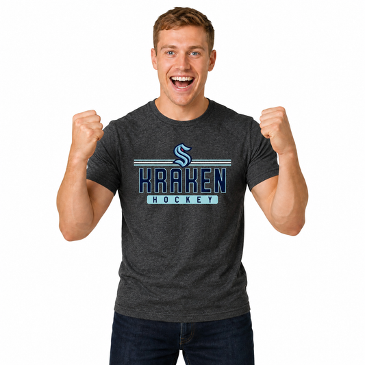 Seattle Kraken T-Shirt NHL Heather Charcoal - Charcoal