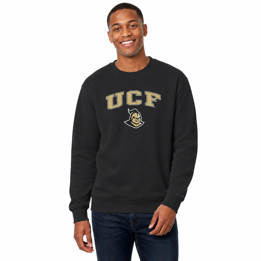 Central Florida Knights Adult Arch & Logo Soft Style Gameday Crewneck Sweatshirt - Black