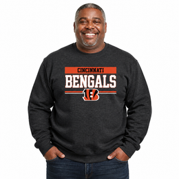 Cincinnati Bengals NFL Team Block Crewneck Sweatshirt - Charcoal