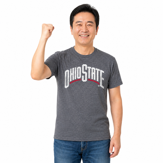 Ohio State Buckeyes NCAA Cotton Blend Charcoal T-Shirt Men Women - Charcoal