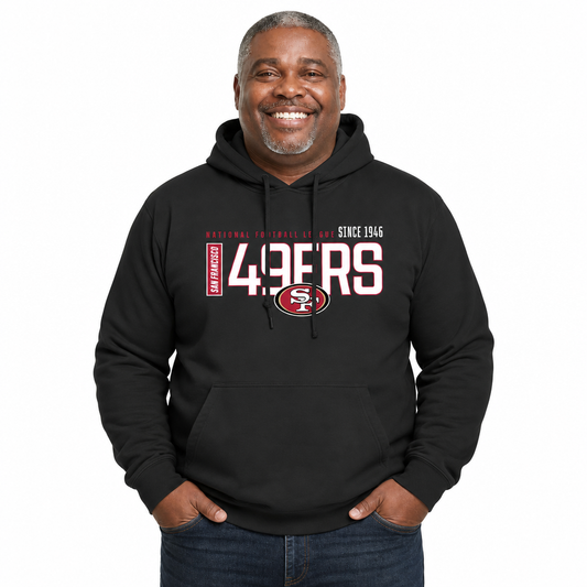 San Francisco 49ers NFL Modern Endzone Fleece Hoodie Black Sweatshirt - Black