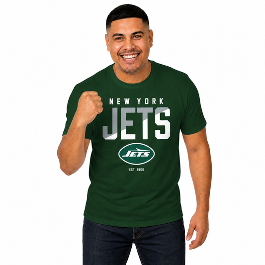 New York Jets NFL Color Block Tee - Forest Green
