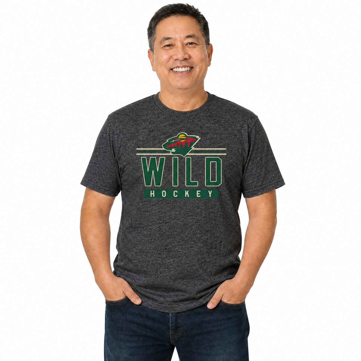Minnesota Wild T-Shirt NHL Heather Charcoal - Charcoal