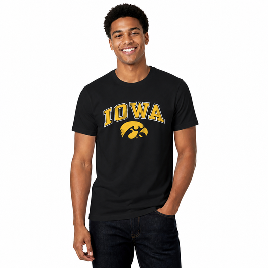 Iowa Hawkeyes NCAA Adult Gameday Cotton T-Shirt - Black