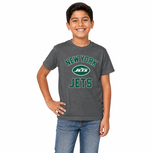 New York Jets Youth NFL Football T-Shirt - Charcoal