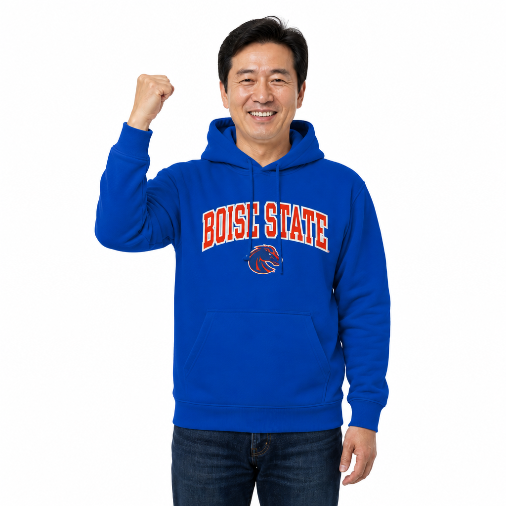 Boise State Broncos NCAA Adult Tackle Twill Hooded Sweatshirt - Royal