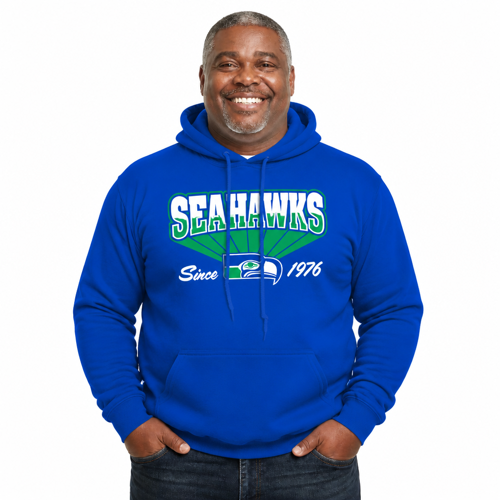 Seattle Seahawks Vintage Block Fleece Hoodie - Royal