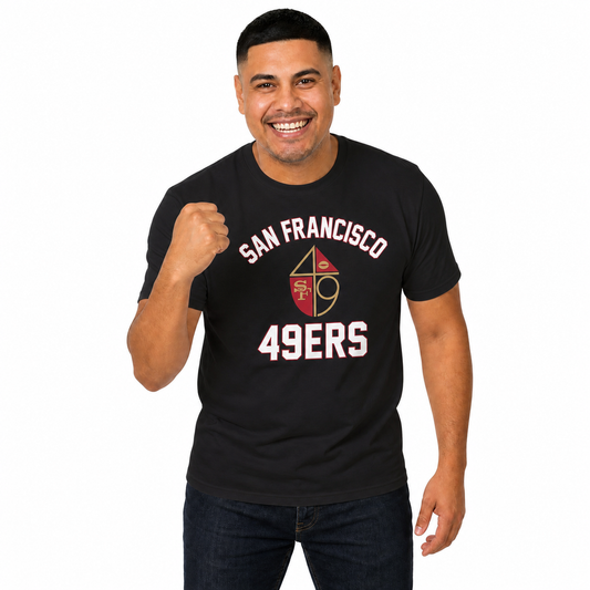 San Francisco 49ers Mens Womens Retro Gameday Tee - Black