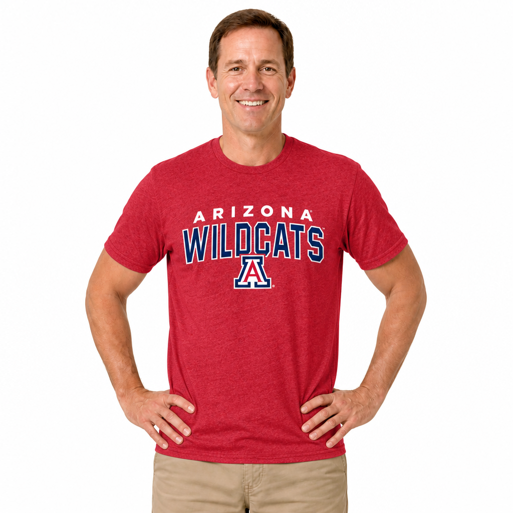 Arizona Wildcats T-Shirt Heathered for Men and Women - Red Heather