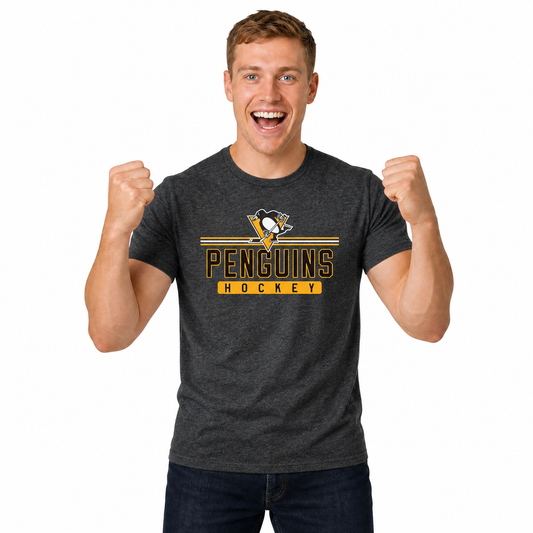 Pittsburgh Penguins T-Shirt NHL Heather Charcoal - Charcoal