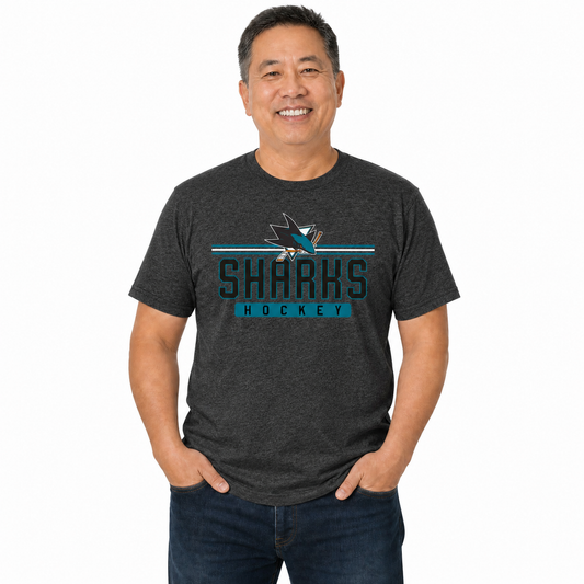 San Jose Sharks T-Shirt NHL Heather Charcoal - Charcoal