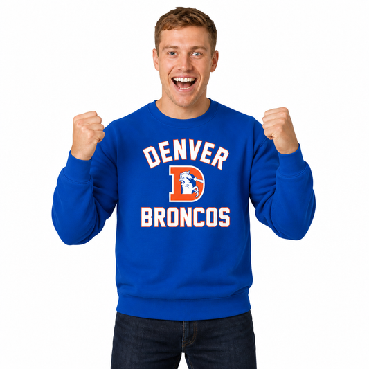 Denver Broncos Gameday Crewneck Sweatshirt - Royal