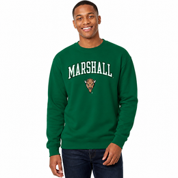 Marshall Thundering Herd Adult Arch & Logo Soft Style Gameday Crewneck Sweatshirt - Green