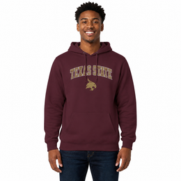 TXST Arch & Logo Gameday Hoodie - Maroon