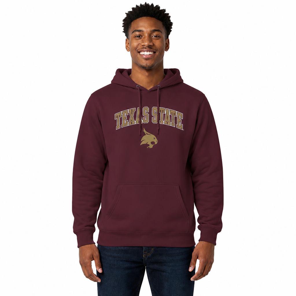 TXST Arch & Logo Gameday Hoodie - Maroon
