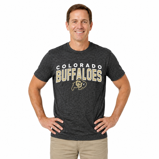 Colorado Buffaloes T-Shirt Heathered for Men and Women - Black Heather