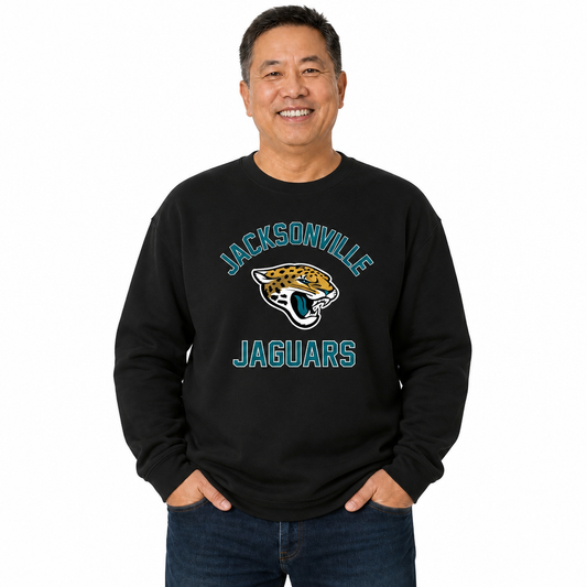 Jacksonville Jaguars NFL Adult Gameday Football Crewneck Sweatshirt - Black