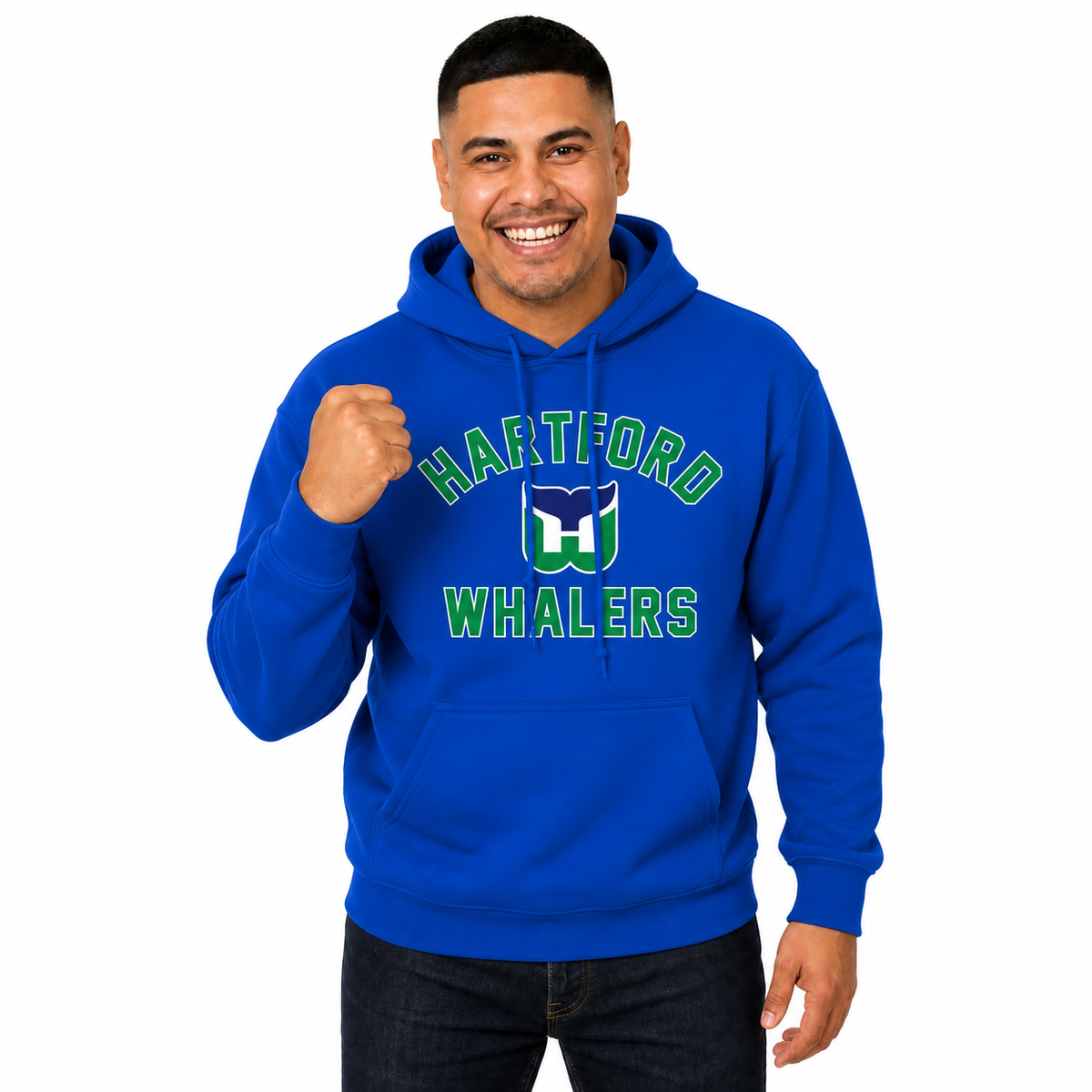 Hartford Whalers Hoodie Pullover Sweatshirt - Royal