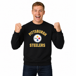 Pittsburgh Steelers NFL Crewneck Sweatshirt - Black