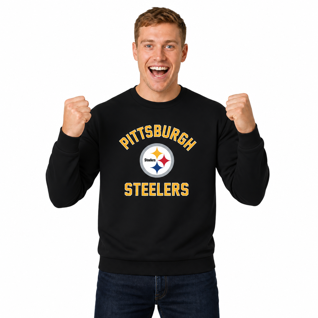 Pittsburgh Steelers NFL Crewneck Sweatshirt - Black