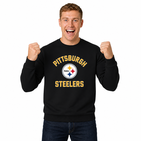 Pittsburgh Steelers NFL Crewneck Sweatshirt - Black