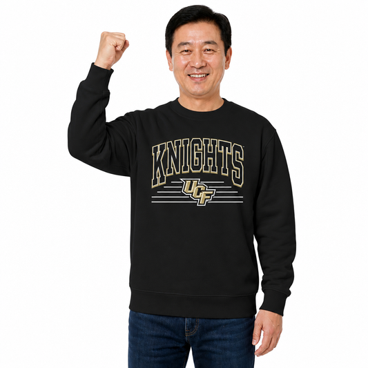 Central Florida Knights UCF Knights NCAA Overtime Classics Crewneck Sweatshirt Men Women - Black