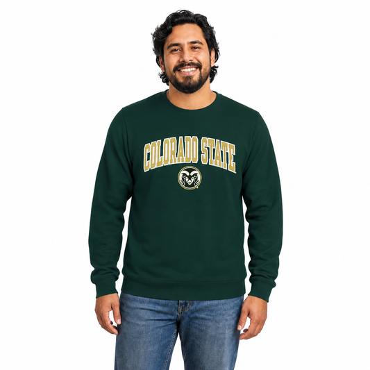 Colorado State Rams  NCAA Tackle Twill Crewneck Sweatshirt Men Women - Green