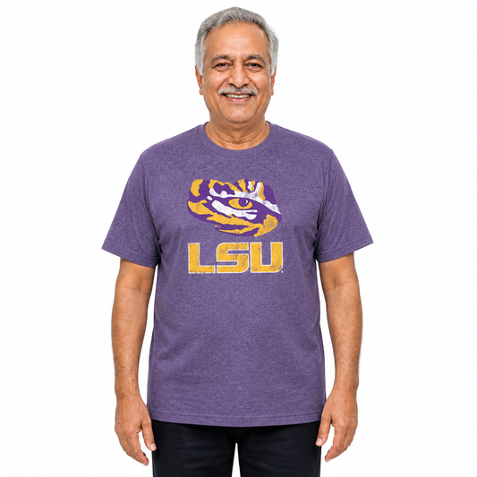 LSU Tigers Heathered Logo T-Shirt - Purple