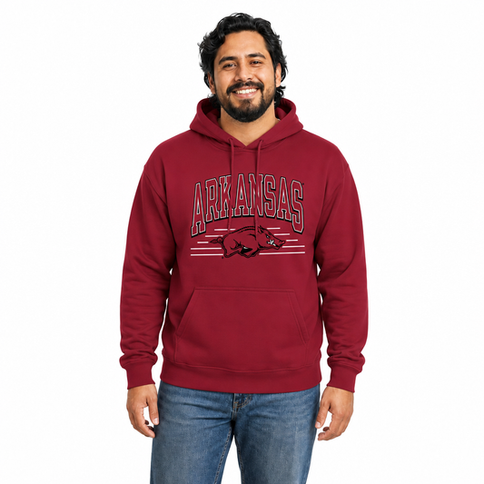 Arkansas Razorbacks  Overtime Classics Fleece Hoodie Sweatshirt - Cardinal