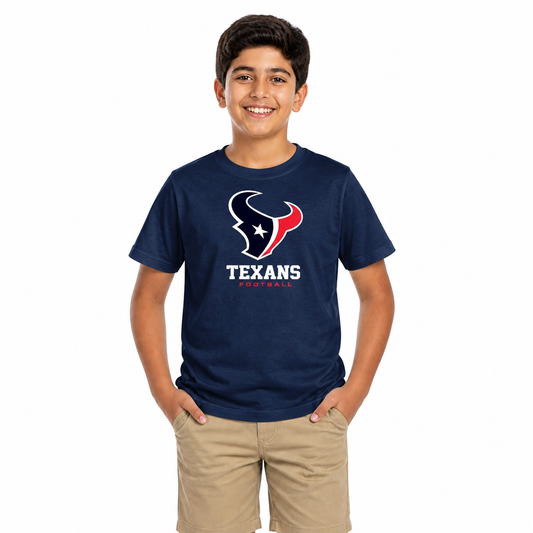 Houston Texans Youth NFL Large Logo Short Sleeve T-Shirt - Navy
