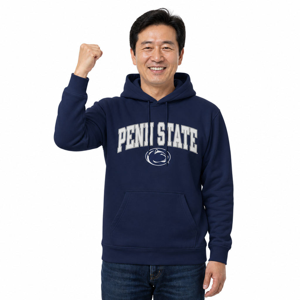 Penn State Nittany Lions NCAA Adult Tackle Twill Hooded Sweatshirt - Navy