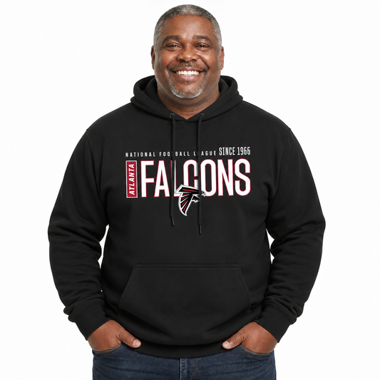 Atlanta Falcons NFL Modern Endzone Fleece Hoodie Black Sweatshirt - Black