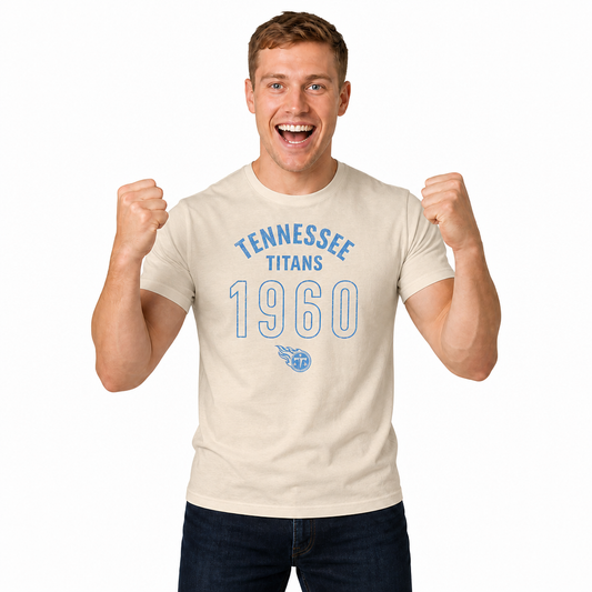 Tennessee Titans Big Date Tag-Less T-Shirt - Natural