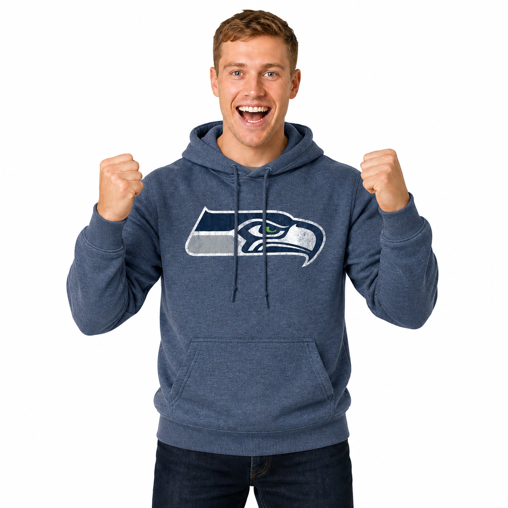 Seattle Seahawks Modern Throwback Fleece Hoodie - Navy