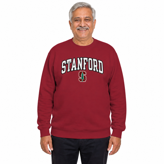 Stanford Cardinal NCAA Tackle Twill Crewneck Sweatshirt Men Women - Cardinal