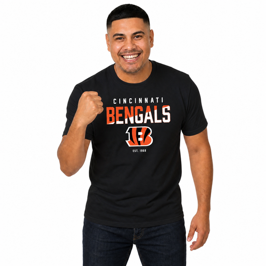 Cincinnati Bengals NFL Color Block Tee - Black