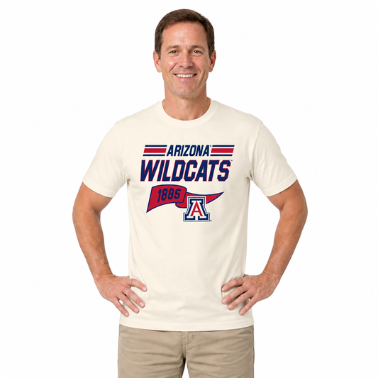 Arizona Wildcats Varsity Club Pennant Shirt - Off White