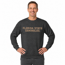 Florida State Seminoles NCAA Adult Charcoal Crewneck Fleece Sweatshirt - Charcoal