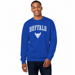 Buffalo Bulls Adult Arch & Logo Soft Style Gameday Crewneck Sweatshirt - Royal