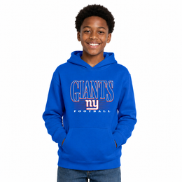 New York Giants NFL Youth Overtime Blueprint Fleece Hoodie Sweatshirt - Royal
