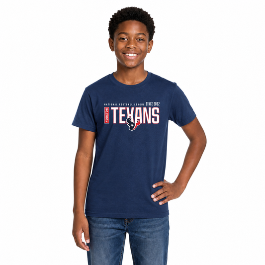 Houston Texans NFL Youth Modern Endzone T-Shirt Unisex Boys Girls - Navy