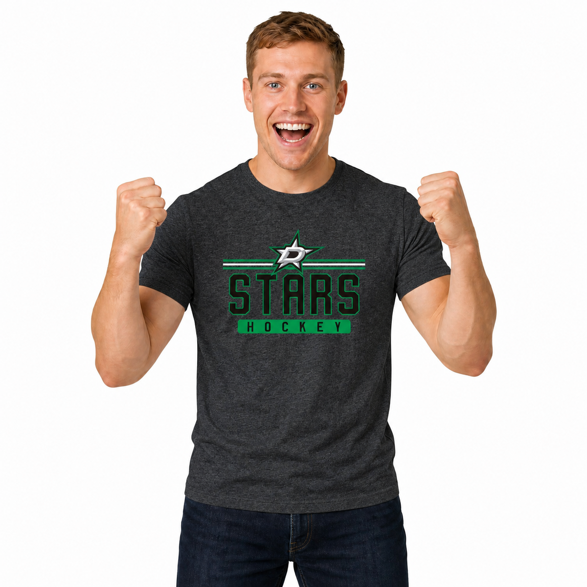 Dallas Stars T-Shirt NHL Heather Charcoal - Charcoal