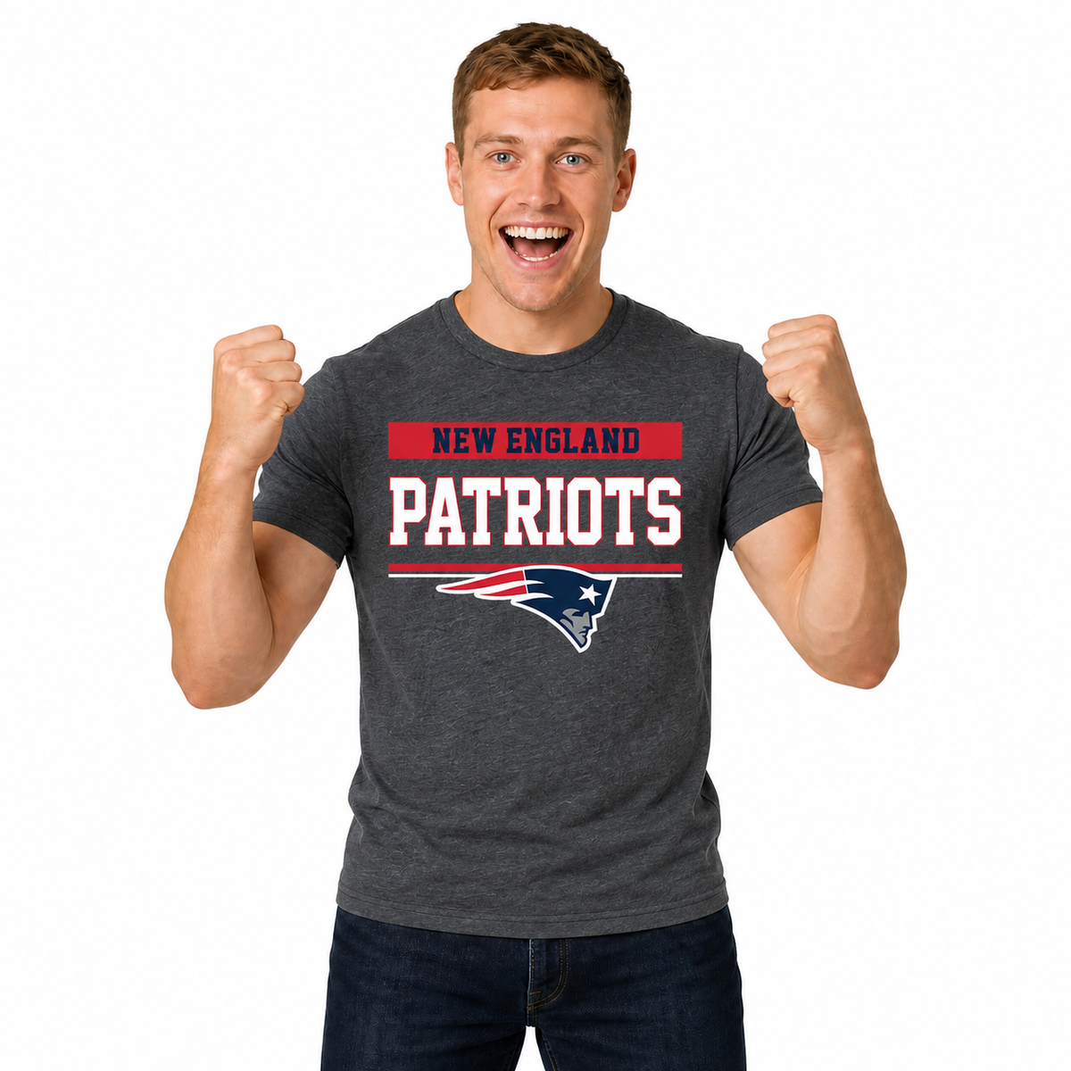 New England Patriots Charcoal T-Shirt for Men and Women - Charcoal