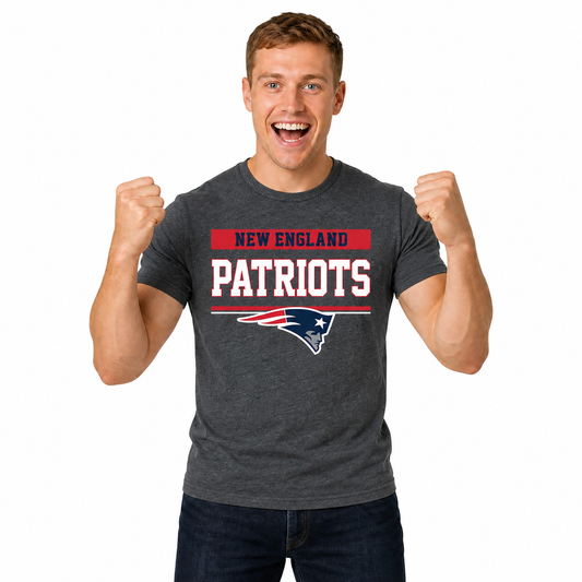 New England Patriots Charcoal T-Shirt for Men and Women - Charcoal