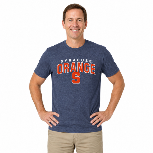 Syracuse Orange T-Shirt Heathered for Men and Women - Navy Heather