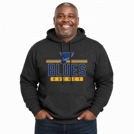St. Louis Blues Blues Hoodie Sweatshirt for Men and Women - Charcoal