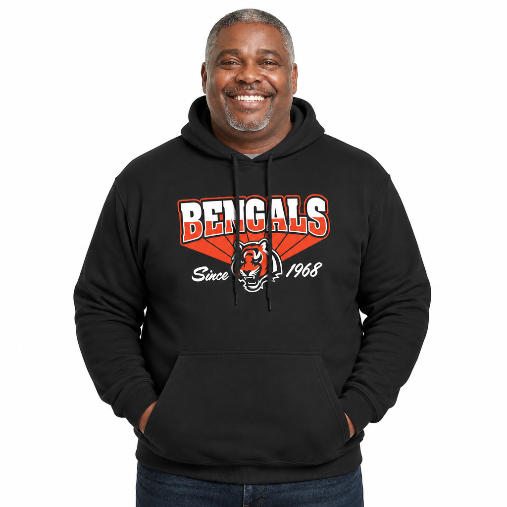 Cincinnati Bengals Vintage Block Fleece Hoodie - Black